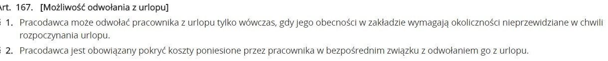 Odwołanie z urlopu wypoczynkowego – sposób odwołania, wzór pisma